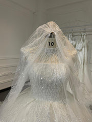 BYG24-26 PEARL BEADED BALL GOWN WEDDING DRESS