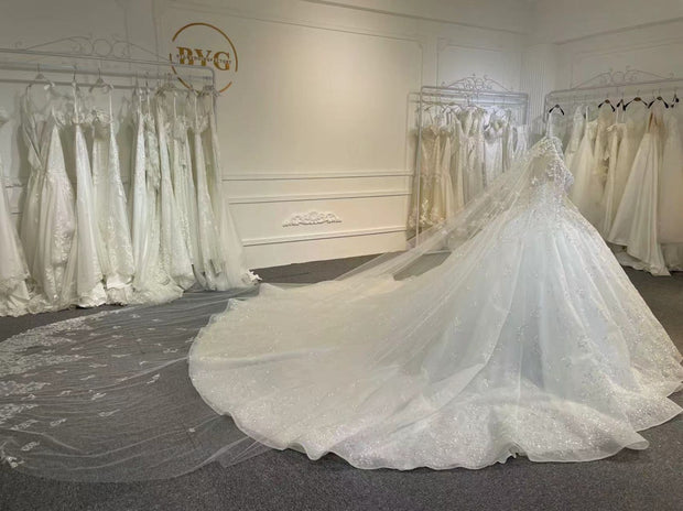 BYG24-28 CLASSIC ALL-OVER BEADED WEDDING DRESS