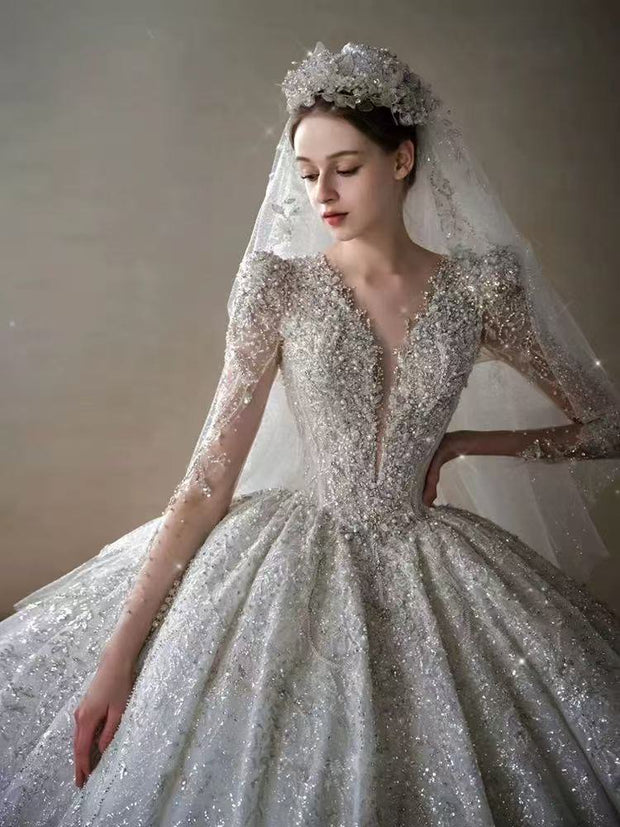 DIVINE 01  3D FLOWERS WITH TULLE SWEETHEART WEDDING DRESS