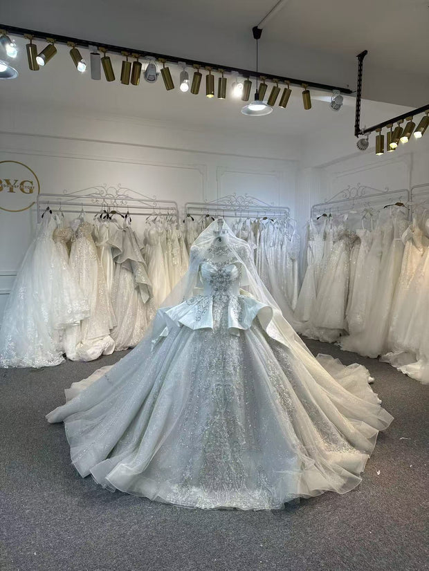 DIVINE 08 ELEGANT RUCHED COREST BODICE WEDDING DRESS