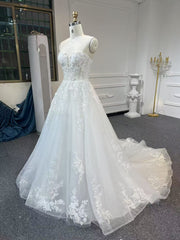 BYG503 STRAPLESS A LINE WEDDING DRESS