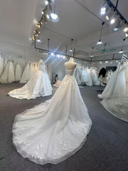 BYG503 STRAPLESS A LINE WEDDING DRESS