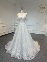 BYG 507  DETACHABLE OFF-THE-SHOULDRE A-LINE DRESS