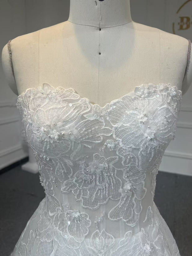 BYG 507  DETACHABLE OFF-THE-SHOULDRE A-LINE DRESS