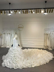 BYG24-29 HIGH - END AND ELEGANT  STRAPLESS BUBBLE  DRESS