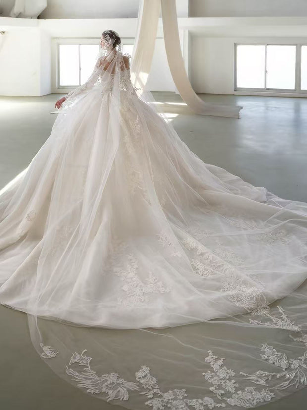 X25-89 STRAPLESS WEDDING DRESS INSPIRED BY FOREST FAIRIES