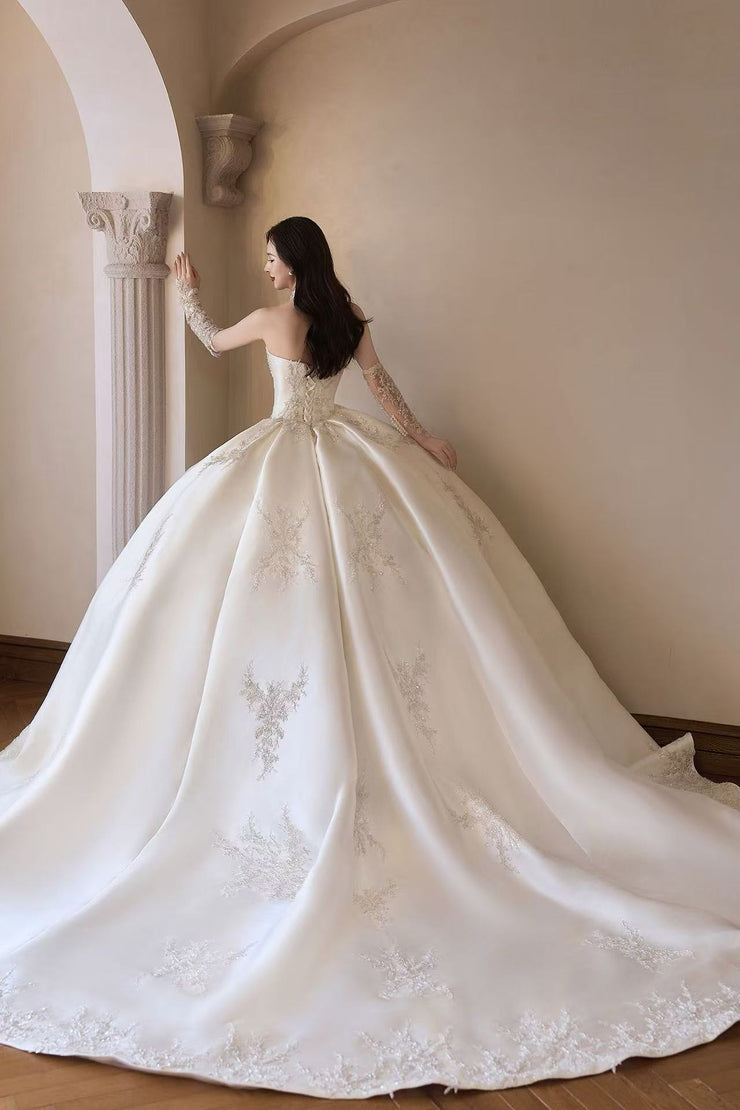 HT COLLECTION 04 LUXURIOUS HANDMADE BEADED ELEGANT STRAPLESS DRESS
