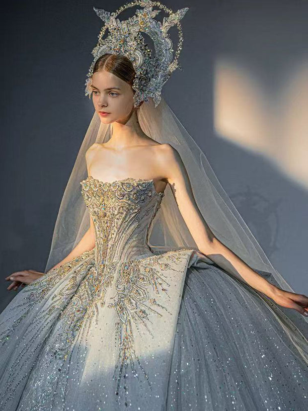 DIVINE 11 SEXY AND SOPHISTICATED  BALL GOWN (INCLUDING THE HEADPIECE)