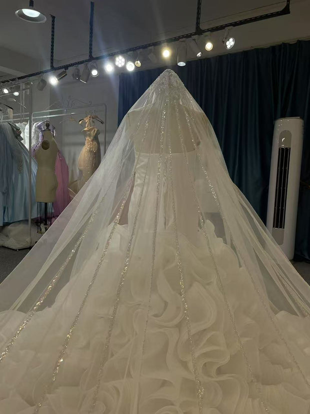 BYG24-29 HIGH - END AND ELEGANT  STRAPLESS BUBBLE  DRESS