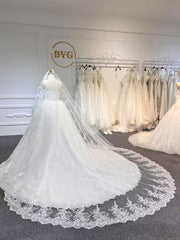 BYG25-8 A STRAPLESS WEDDING DRESS WITH STAR TRACK INTERTWINED EMBROIDERY