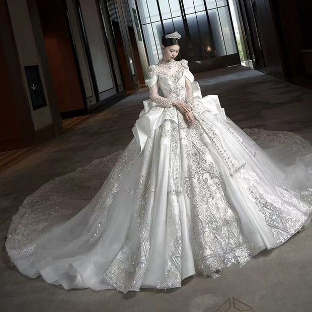 DIVINE 08 ELEGANT RUCHED COREST BODICE WEDDING DRESS