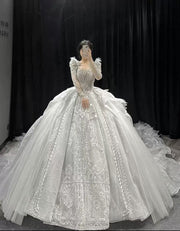 DIVINE 02 EXAGGERATED REGAL WITH LAXURIOUS LAYERS OF GATHERED TULLE WEDDING DRESS