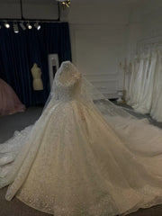 BYG24-28 CLASSIC ALL-OVER BEADED WEDDING DRESS