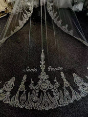 VEIL--CUSTOMIZE LUXURY DIAMONDS HAND BEADS NAME