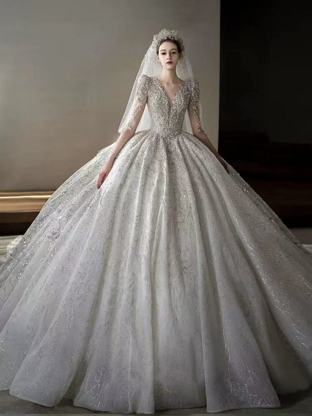 DIVINE 01  3D FLOWERS WITH TULLE SWEETHEART WEDDING DRESS