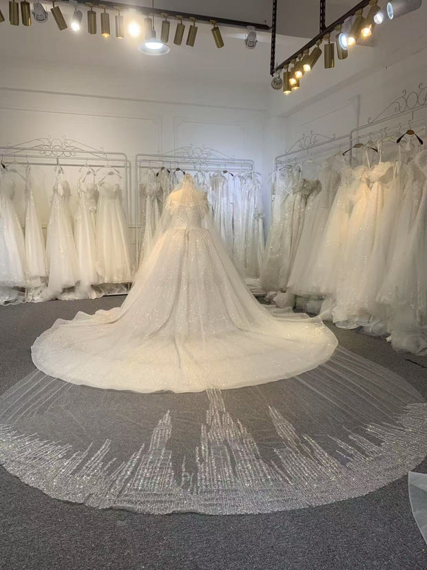 BYG25-6 A STRAPLESS WEDDING DRESS LIKE A DIAMOND GALAXY