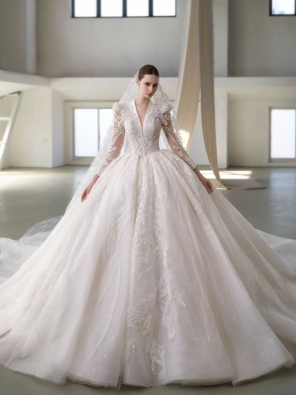 X25-82 Strapless Lace Wedding Dress Slow Melody EU46