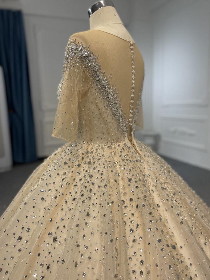 BYG24-33 HIGH-END ALL -DIAMOND BALL GOWN