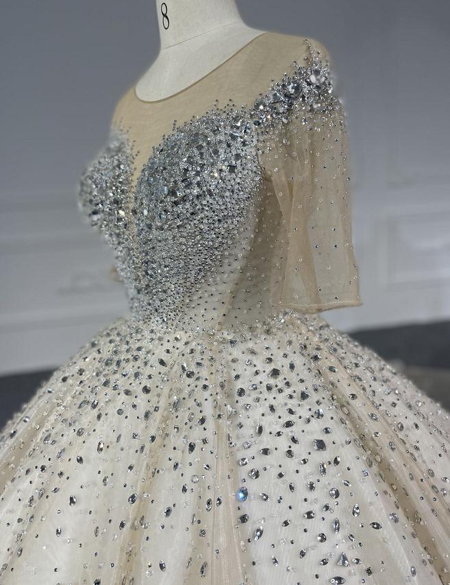 BYG24-33 HIGH-END ALL -DIAMOND BALL GOWN