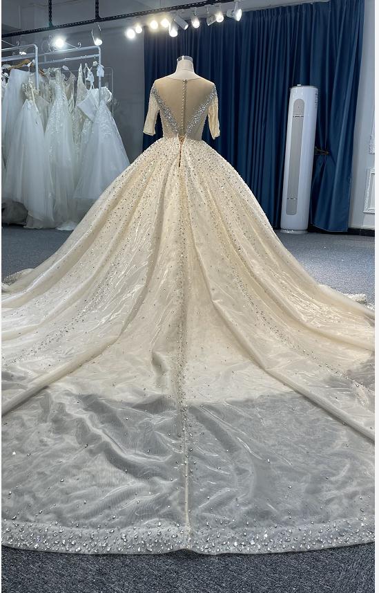 BYG24-33 HIGH-END ALL -DIAMOND BALL GOWN