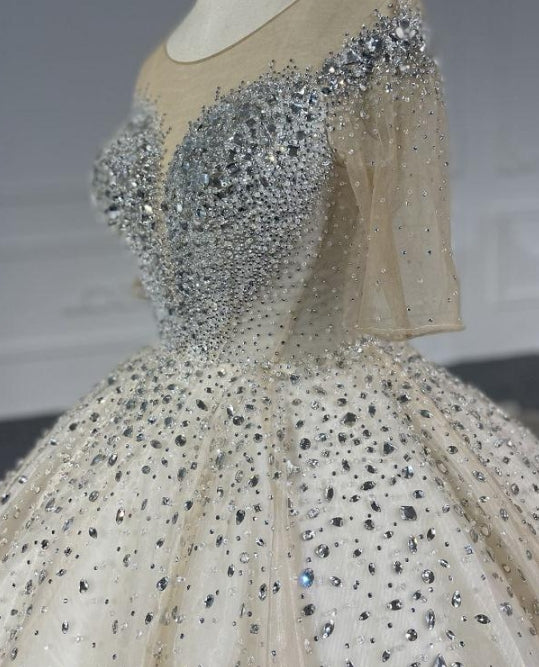 BYG24-33 HIGH-END ALL -DIAMOND BALL GOWN