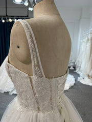 BYG#Y2318 LACE BEADINGS A LINE WEDDING DRESS