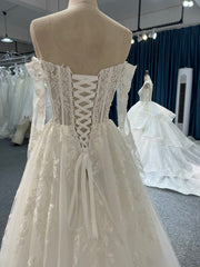 BYG#Y2322 LACE BEADINGS A LINE WEDDING DRESS