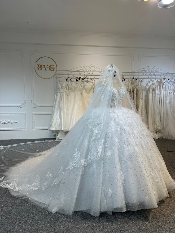 BYG25-26 DIAMOND WHITE BALL GOWN WEDDING DRESS BYG Wedding Factory BYG25-26 DIAMOND WHITE BALL GOWN WEDDING DRESS BYG Wedding Factory