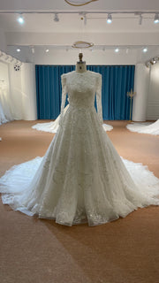 dress for wedding muslim Byg 25-35 FITTED MUSLIM BALL GOWN WEDDING DRESS – BYG Wedding Factory