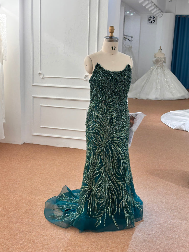 BYG25-29 VINTAGE MERMAID DRESS WITH SWEETHEART NECKLINE EU50