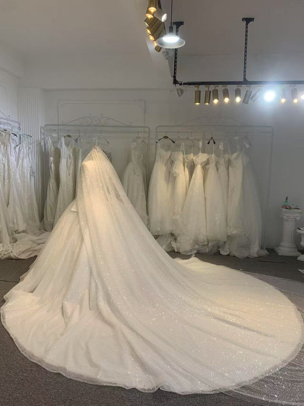 BYG25-4 SPARKLING GALAXY MUSLIM WEDDING DRESS
