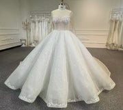 BYG24-35 FLOWER LACE COVER UP CHEST BALL GOWN WEDDING DRESS