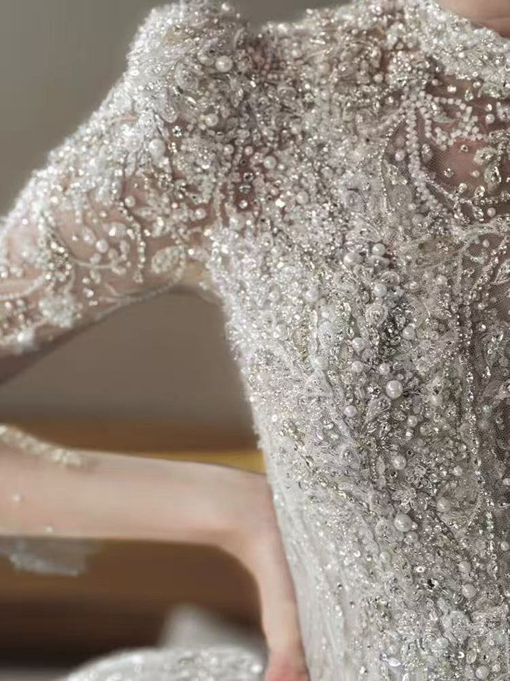 DIVINE 01  3D FLOWERS WITH TULLE SWEETHEART WEDDING DRESS