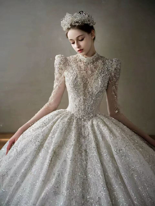 DIVINE 01  3D FLOWERS WITH TULLE SWEETHEART WEDDING DRESS