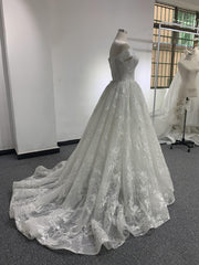 BYG beautiful off the shouler champagne A line wedding dress