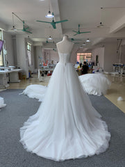 BYG spaghetti strap wedding dress for bride