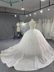 B207# Large Trail Wedding Grwon Dress with beaded Vest body