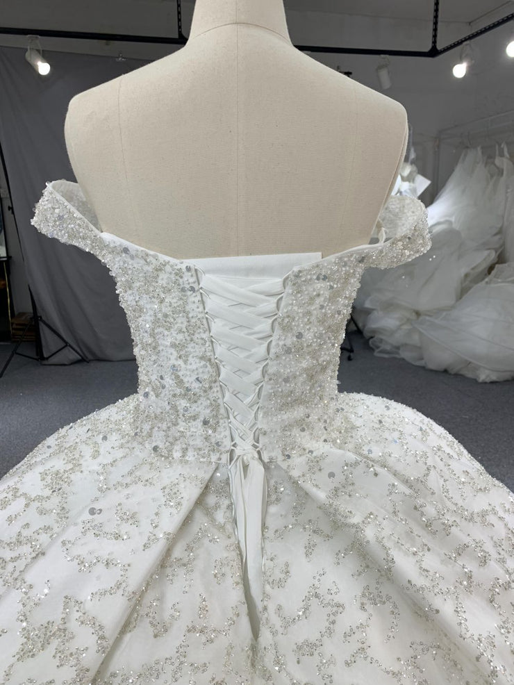 princess cut dress wedding B210# Princess cut wedding dress with open back and sweetheart neckline