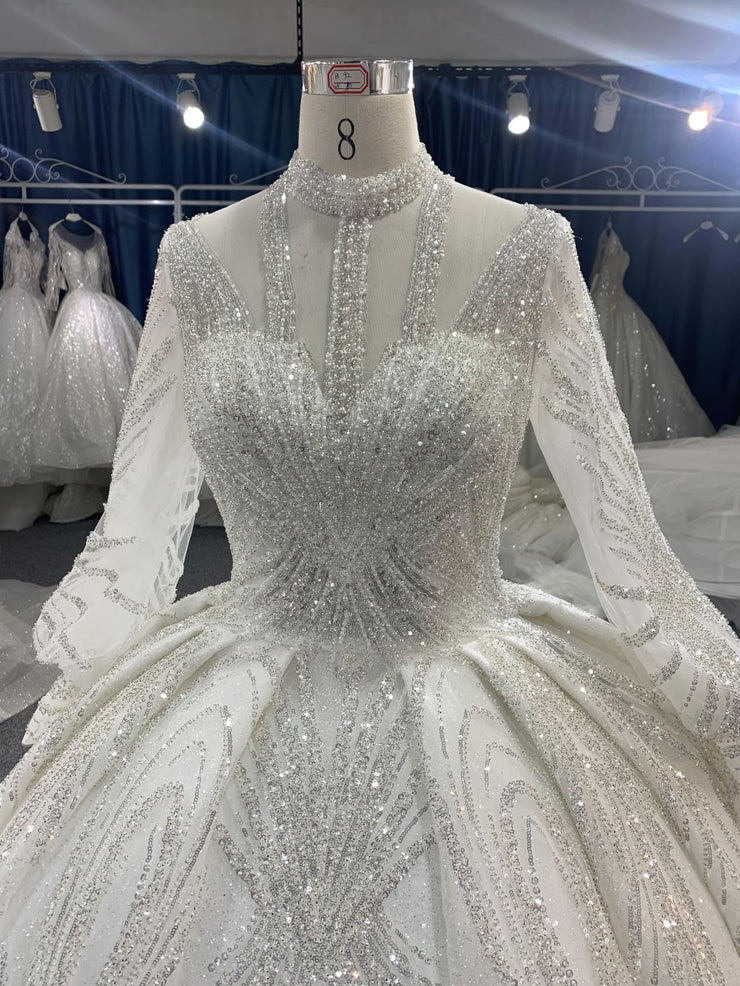 B217#Luxury crystal beaded embroidery bling fairy wedding dress 40 B217#Luxury crystal beaded embroidery bling fairy wedding dress 40
