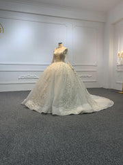 Z030-BYG SUPER LUXURIOUS BALL GOWN WITH HEAVY BEEDING LACE