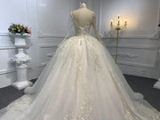 Z030-BYG SUPER LUXURIOUS BALL GOWN WITH HEAVY BEEDING LACE