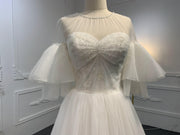 Z027-BYG OFF-WHITE ORGANZA WEDDING DRESS