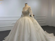 B235- BYG Sweetheart Neckline Sequins Beading Wedding Gown