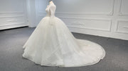 BYG-#Z081-Long-sleeved high-necked sexy beaded sequins long tail wedding dress