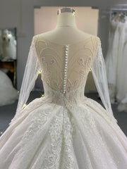BYG luxury beaded button and lace up ball gown