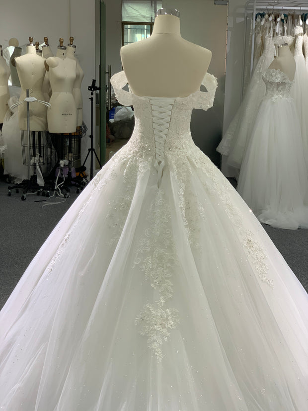 BYG elegance lace off the shoulder wedding dress