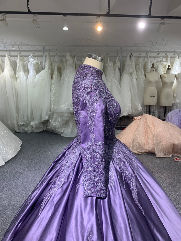Muslim High Neck Feathers Dubai Wedding Dresses – TANYA BRIDAL
