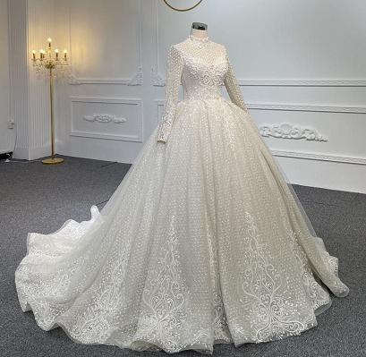 Z050 Vintage Luxury Heavy Beading Ball Gown