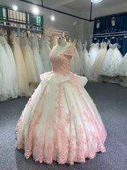 BYG fashion design lace flower wedding dress
